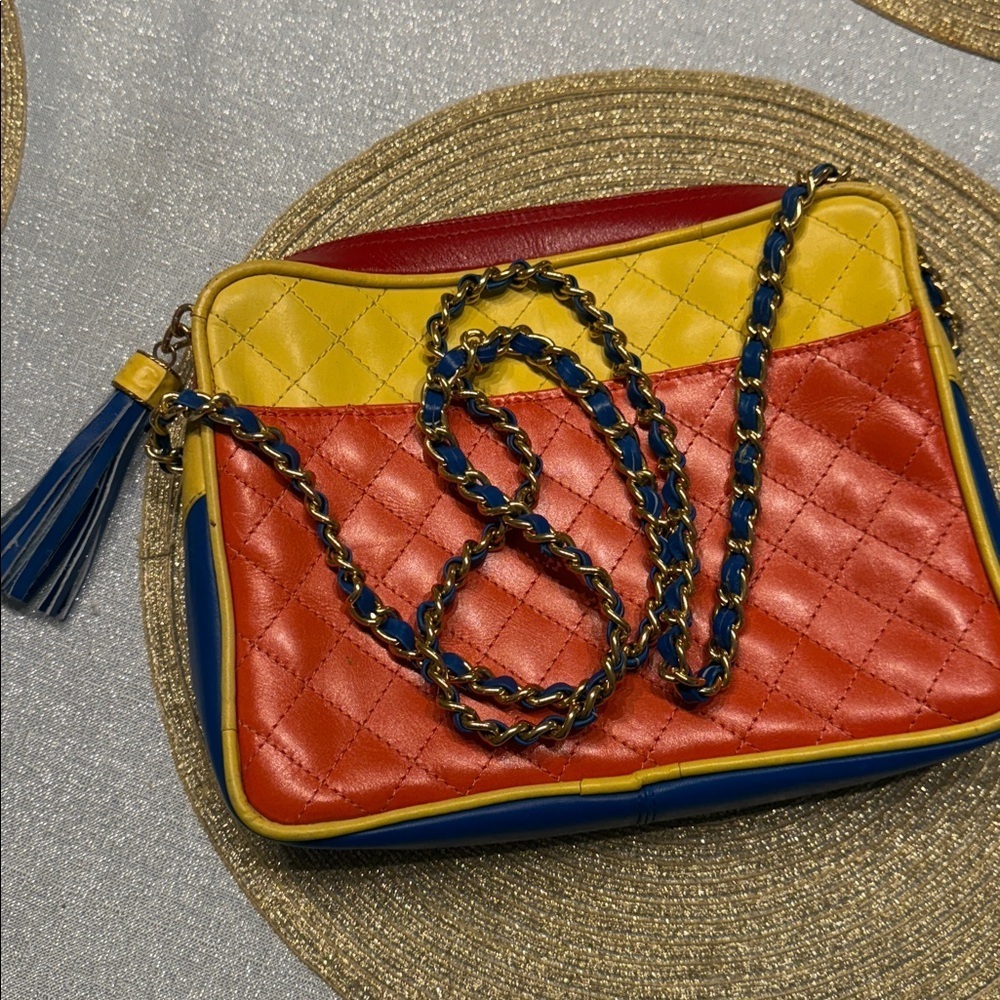 Colorful Quilted Crossbody Bag 10*7.5*2.5” - Picture 3 of 6